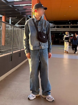 「Lee（リー）のアイテム（パンツ）」を使った、sr1661さん（メンズ・172cm）の春コーディネート