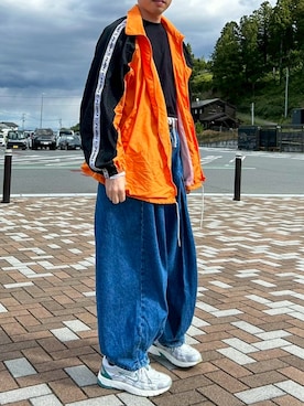 「アイテム（ナイロンジャケット）」を使った、sr1661さん（メンズ・172cm）の秋コーディネート