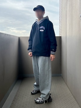 「アイテム（パーカー）」を使った、sr1661さん（メンズ・172cm）の冬コーディネート