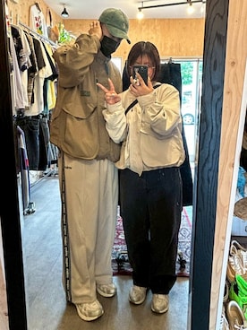 「アイテム（キャップ）」を使った、霛さん（メンズ・172cm）の春コーディネート