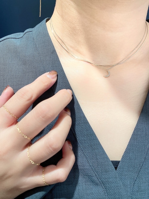 PAS TIERRA（パティエラ）の「-Ray- K10スネークチェーンネックレス