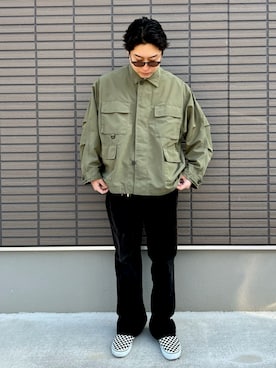 「CALEE（キャリー）のアイテム」を使った、クドウマサキさん（メンズ・171cm）の冬コーディネート