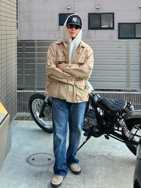 「GAP（ギャップ）のアイテム（パンツ）」を使った、クドウマサキさん（メンズ・171cm）の冬コーディネート