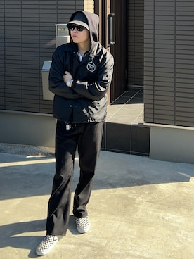 「Wrangler（ラングラー）のアイテム」を使った、クドウマサキさん（メンズ・171cm）の冬コーディネート