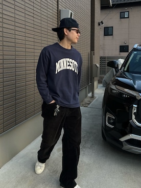 「CALEE（キャリー）のアイテム」を使った、クドウマサキさん（メンズ・171cm）の春コーディネート