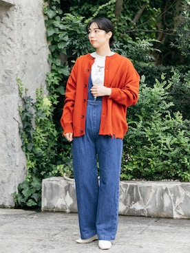 「SENSE OF PLACE by URBAN RESEARCH（センスオブプレイスバイアーバンリサーチ）のアイテム（オールインワン・サロペット）」を使った、おさやさん（レディース・167cm）の秋コーディネート