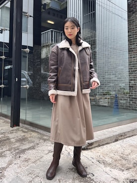 おさやさん（レディース・167cm）の冬コーディネート