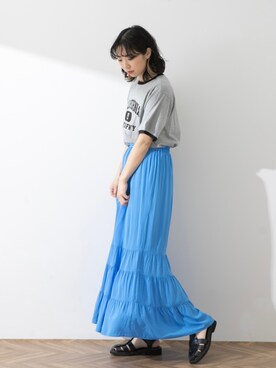 「ごきげんウィーク」｜「アイテム（その他）」を使った、おさやさん（レディース・167cm）の春コーディネート