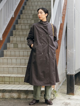「秋トレンド2021」｜「アイテム（その他アウター）」を使った、おさやさん（レディース・167cm）の秋コーディネート