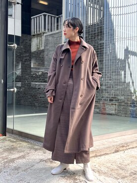 「チェック柄に恋してる」｜「アイテム（その他）」を使った、おさやさん（レディース・167cm）の秋コーディネート