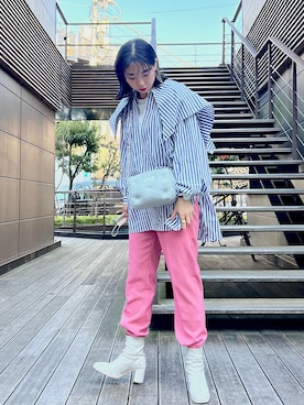 「iI（アイ）のアイテム」を使った、おさやさん（レディース・167cm）の春コーディネート