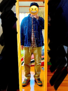 「アイテム（チノパンツ）」を使った、pataさん（メンズ・170cm）の秋コーディネート