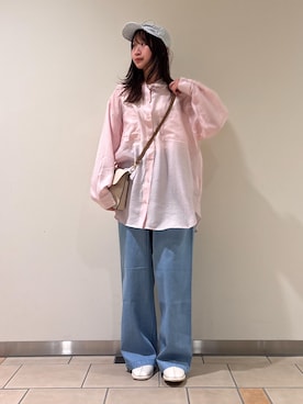 「SMELLY（スメリー）のアイテム（帽子）」を使った、れ い か さん（レディース・153cm）の春コーディネート