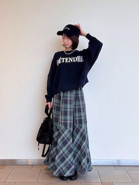 「SMELLY（スメリー）のアイテム」を使った、れいかさん（レディース・153cm）の秋コーディネート