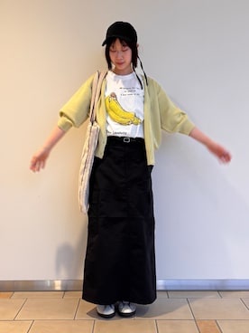 「SMELLY（スメリー）のアイテム（帽子）」を使った、れ い か さん（レディース・153cm）の春コーディネート