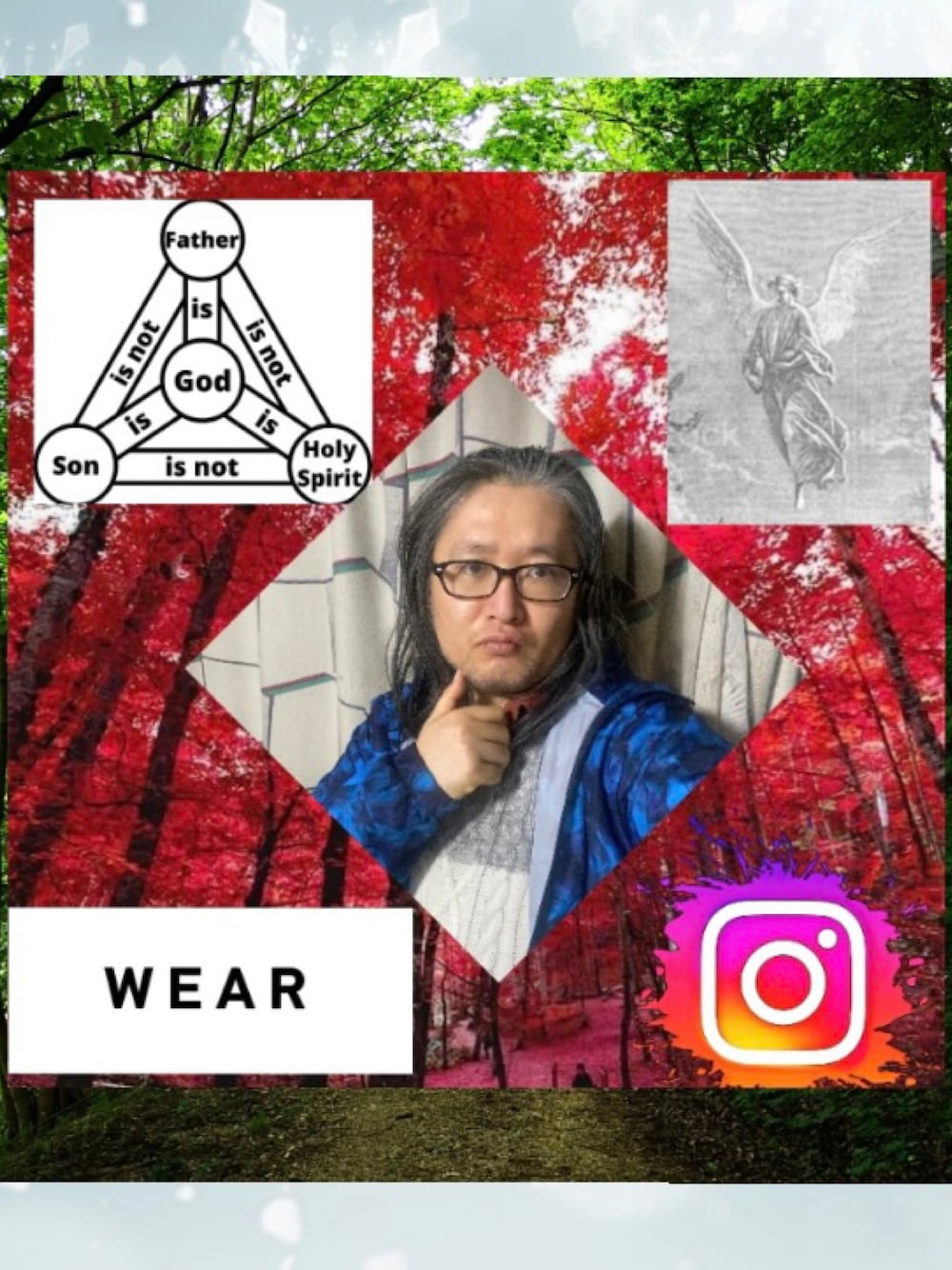 「最近のいい感じコーデ、picsart、instagram、Christian Artist、Christian Trans Humanist、楠山祐輔、yusukekusuyama、49歳コーデ、アラフィフ、冬コーデ」｜「FIRST DOWNのアイテム（パーカー、ブルー系）」を使った、Yusuke Kusuyama ‐ 楠山祐輔さん（メンズ・173cm）の冬コーディネートの1枚目の写真