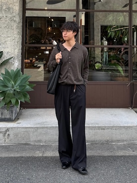 「アイテム（イヤーカフ）」を使った、Takamitsuさん（メンズ・178cm）の秋コーディネート