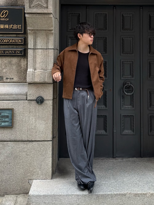 「LURAKU」シンセティックスエードジップジャケット LURAKU」シンセティックスエードジップジャケット LURAKU】Synthetic