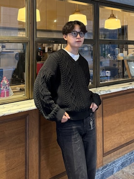 「アイテム（デニムパンツ）」を使った、Takamitsuさん（メンズ・178cm）の秋コーディネート