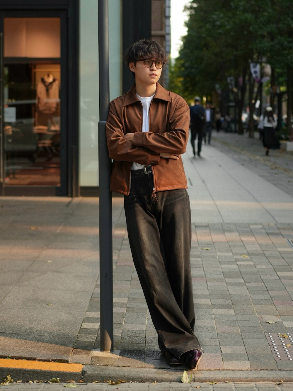 LURAKU】Synthetic Suede Zip Jacket / LURAKU シンセティックスエード