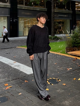 「アイテム（トートバッグ）」を使った、Takamitsuさん（メンズ・178cm）の秋コーディネート