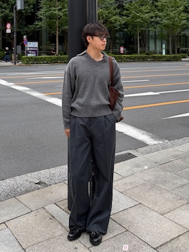 「アイテム（ローファー）」を使った、Takamitsuさん（メンズ・178cm）の秋コーディネート