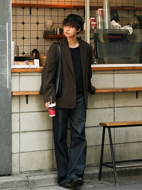 「LURAKU(ルラク)の【LURAKU】Wool Tailored Jacket / ウールテーラードジャケット|SETUP対応(テーラードジャケット)」を使った、Takamitsuさん(メンズ・178cm)の秋コーディネート