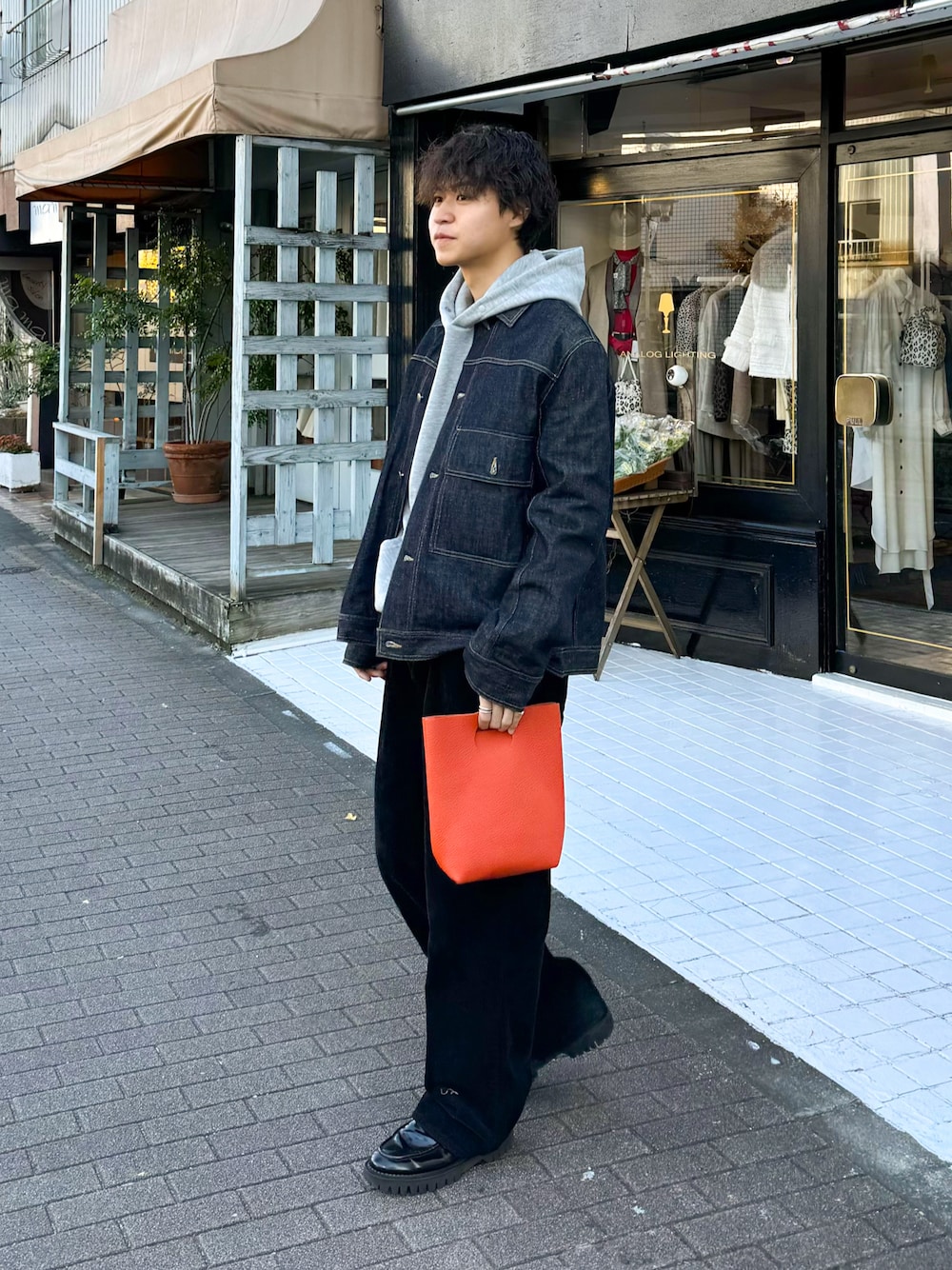 Takamitsu|STUDIO NICHOLSONのデニムジャケットを使った Takamitsu|STUDIO NICHOLSONのデニムジャケットを使った
