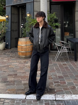 「アイテム（イヤーカフ）」を使った、Takamitsuさん（メンズ・178cm）の秋コーディネート