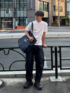 「アイテム（イヤーカフ）」を使った、Takamitsuさん（メンズ・178cm）の夏コーディネート