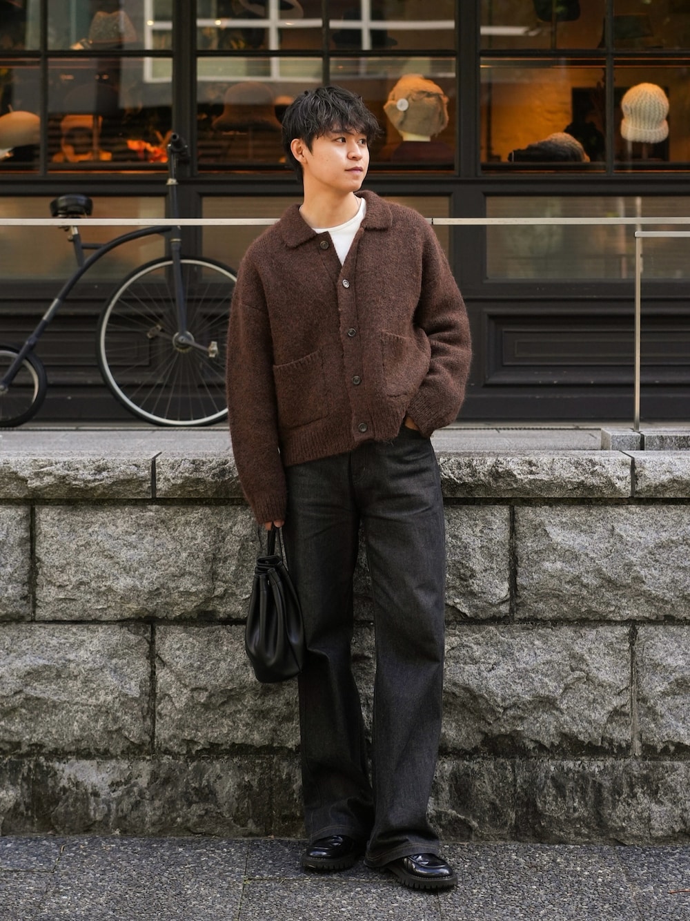 LURAKU（ルラク）の「【LURAKU】Shaggy Knit Polo Cardigan / シャギー