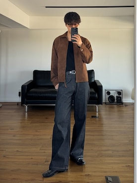 「アイテム（ベルト）」を使った、Takamitsuさん（メンズ・178cm）の秋コーディネート