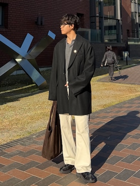 「アイテム（テーラードジャケット）」を使った、Takamitsuさん（メンズ・178cm・20代）の冬コーディネート