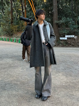 「SHINYAKOZUKA（シンヤコヅカ）のアイテム（ジャケット/アウター）」を使った、Takamitsuさん（メンズ・179cm）の冬コーディネート