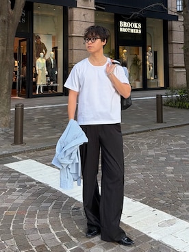 「LURAKU（ルラク）のアイテム」を使った、Takamitsuさん（メンズ・178cm）の春コーディネート