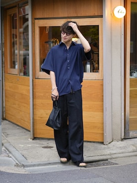 「CLUTCH（クラッチ）のアイテム」を使った、Takamitsuさん（メンズ・179cm）の夏コーディネート