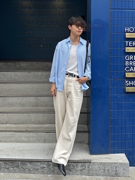 「アイテム（スリッポン）」を使った、Takamitsuさん（メンズ・178cm）の秋コーディネート