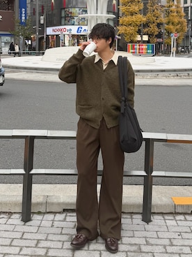 「アイテム（ハンドバッグ）」を使った、Takamitsuさん（メンズ・178cm・20代）の冬コーディネート