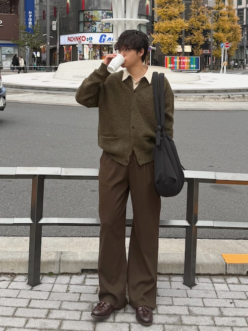 モヘアミックス オーバーサイズ クルーネックカーディガン