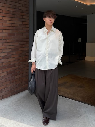 「LURAKU(ルラク)の【LURAKU】Regular Fit Shirt / LURAKU レギュラーフィットシャツ(シャツ/ブラウス)」を使った、Takamitsuさん(メンズ・178cm)の夏コーディネート