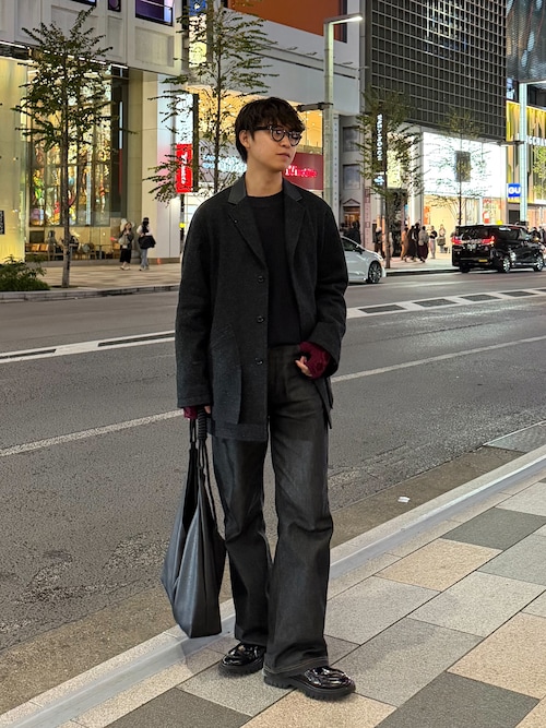 LURAKU】Semi-flared Rigid Denim / LURAKU セミフレアリジットデニム