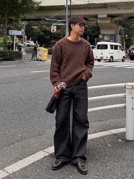 「アイテム（ハンドバッグ）」を使った、Takamitsuさん（メンズ・178cm）の秋コーディネート