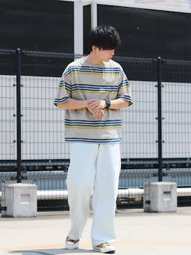 「GISHER（ギッシャー）のアイテム」を使った、GPさん（メンズ・163cm）の夏コーディネート