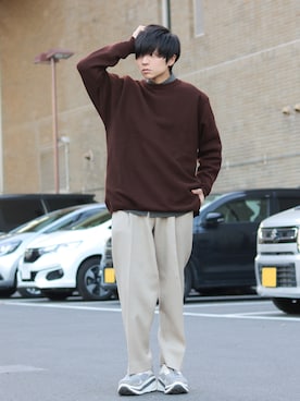 「marka（マーカ）のアイテム（スラックス）」を使った、GPさん（メンズ・163cm）の秋コーディネート