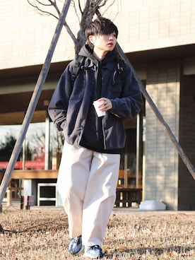 「アイテム（音楽/本・雑誌）」を使った、GPさん（メンズ・163cm）の冬コーディネート