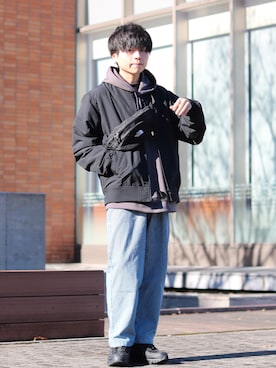 「マイベストコーデ2022」｜「アイテム（音楽/本・雑誌）」を使った、GPさん（メンズ・163cm）の冬コーディネート