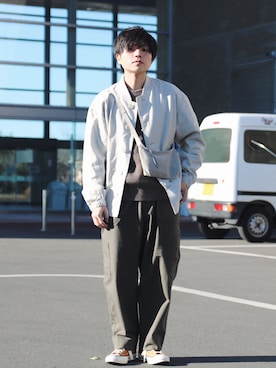「アイテム（音楽/本・雑誌）」を使った、GPさん（メンズ・163cm）の冬コーディネート
