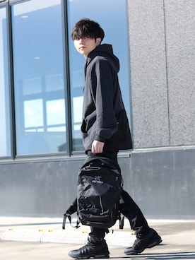 「アイテム（バックパック/リュック）」を使った、GPさん（メンズ・163cm）の冬コーディネート