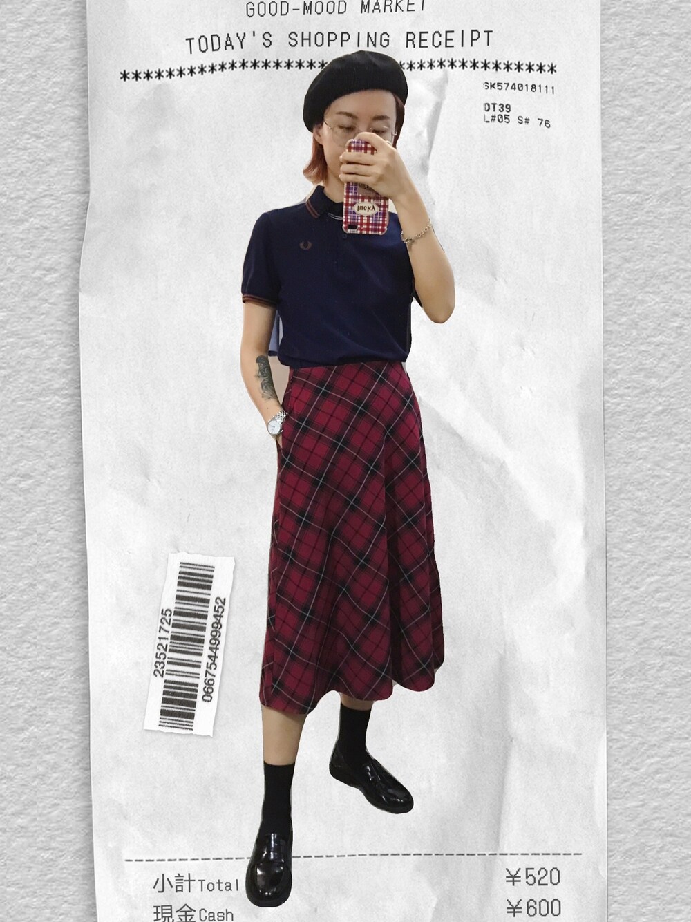 「ootd」｜「FRED PERRYのアイテム（ポロシャツ、ブルー系）」を使った、Niiikiiiさん（レディース・164cm）の夏コーディネートの1枚目の写真