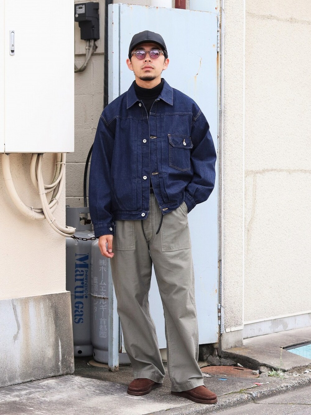 レミレリーフ ネイビーレーベル ベイカーパンツ サイズM